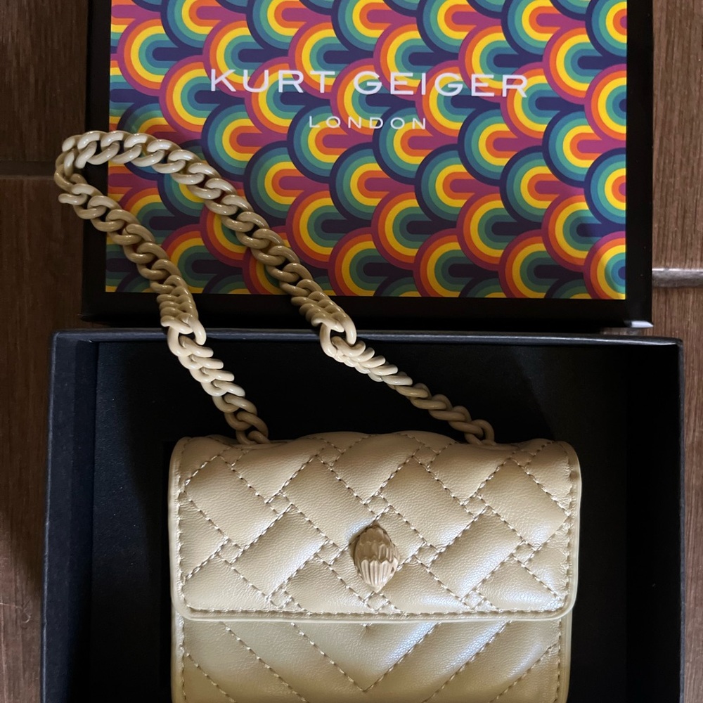 NWT Kurt Geiger London Micro Solid Quilted Crossbody Bag
